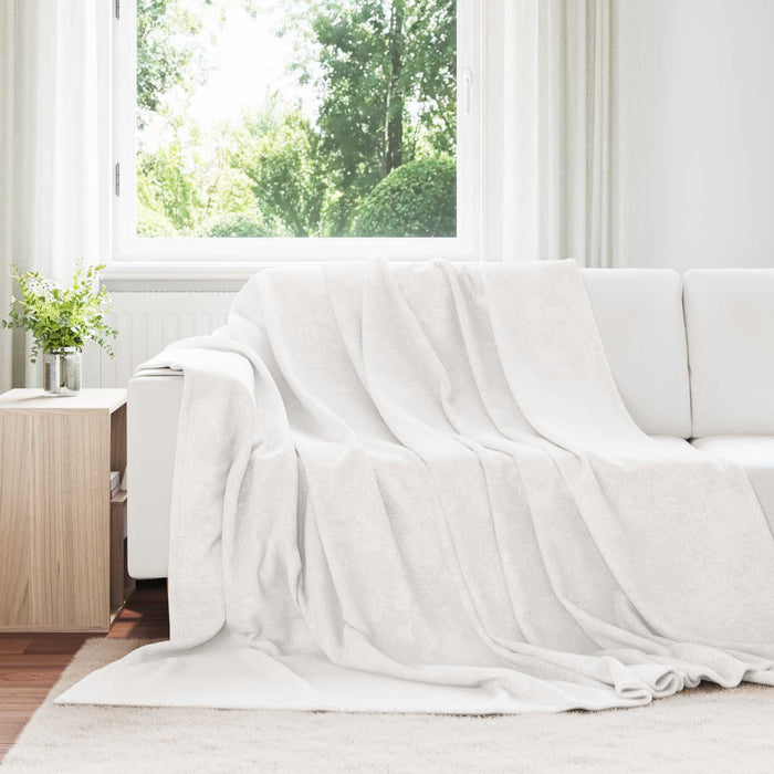 Pătura de aruncat Alb 220 x 240 cm Molton WALTI