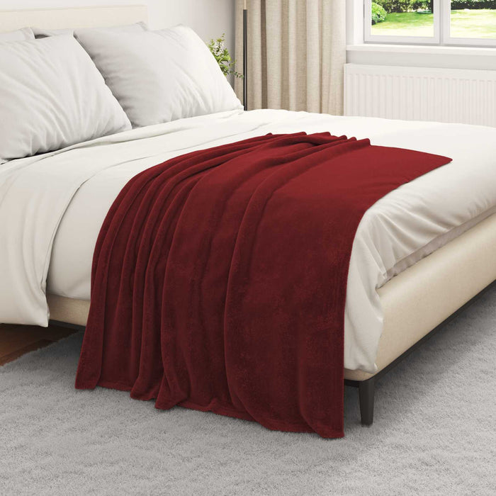 Pătura de aruncat Roșu Bordeaux 130 x 150 cm Molton - WALTI WALTI