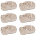 Pături de aruncat 6 pcs Bej 130 x 150 cm Molton - WALTI WALTI