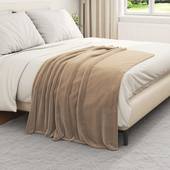 Pături de aruncat 6 pcs Culoare Cămilă 130 x 150 cm Molton - WALTI WALTI