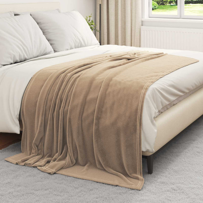 Pături de aruncat 6 pcs Culoare Cămilă 150 x 200 cm Molton - WALTI WALTI