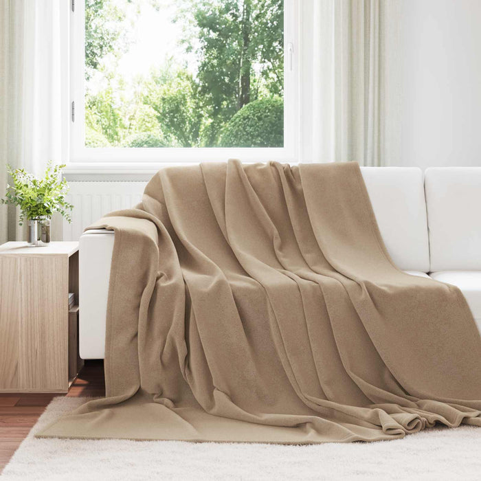 Pături de aruncat 6 pcs Culoare Cămilă 220 x 240 cm Molton - WALTI WALTI