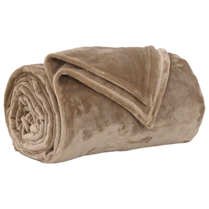 Pături de aruncat 6 pcs Culoare Cămilă 220 x 240 cm Molton - WALTI WALTI