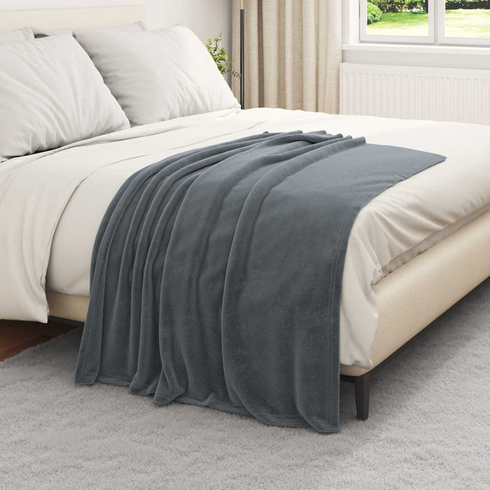 Pături de aruncat 6 pcs Gri închis 130 x 150 cm Molton - WALTI WALTI