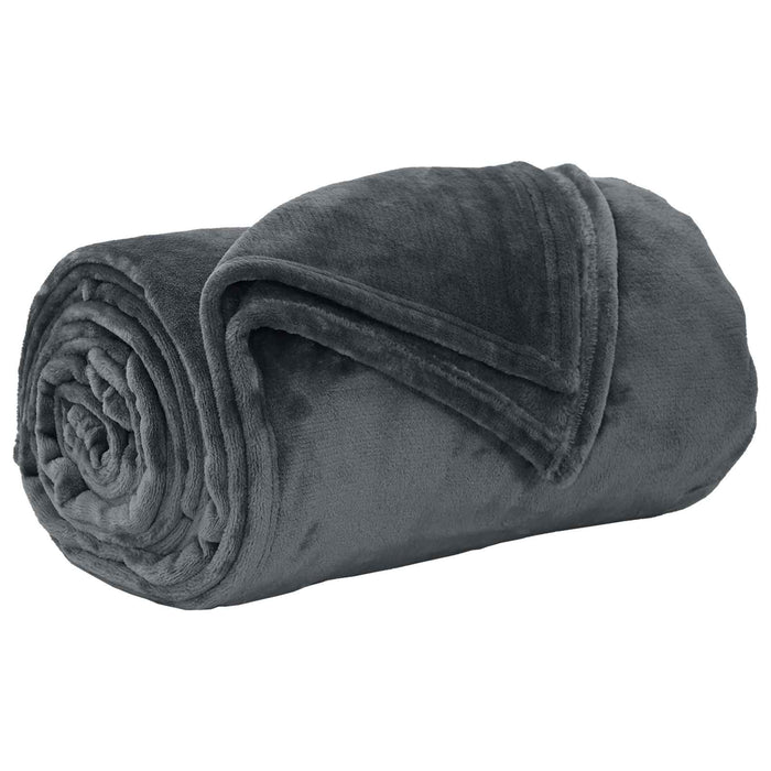 Pături de aruncat 6 pcs Gri închis 220 x 240 cm Molton - WALTI WALTI