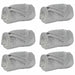 Pături de aruncat 6 pcs Gri 240 x 270 cm Molton - WALTI WALTI