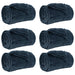 Pături de aruncat 6 pcs Albastru marin 130 x 150 cm Molton - WALTI WALTI