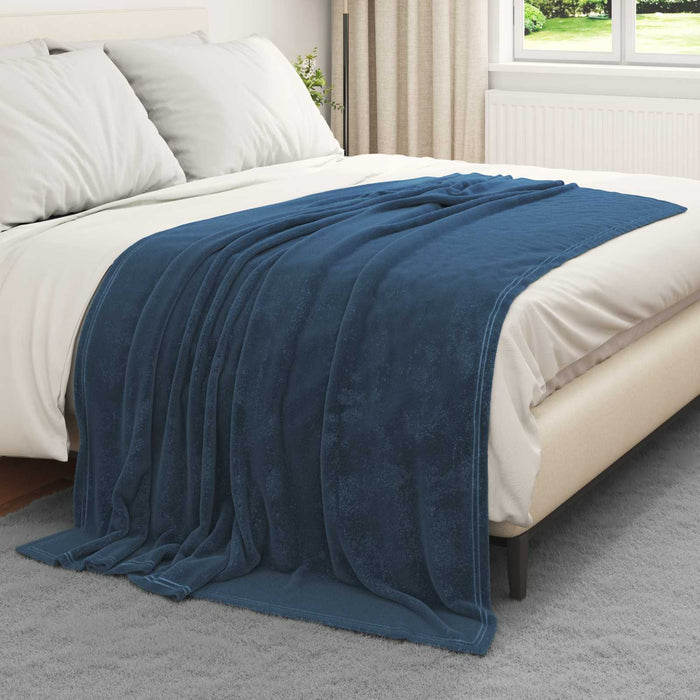 Pături de aruncat 6 pcs Albastru marin 150 x 200 cm Molton - WALTI WALTI