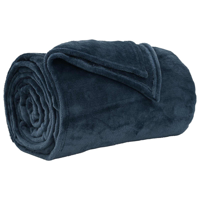 Pături de aruncat 6 pcs Albastru marin 150 x 200 cm Molton - WALTI WALTI
