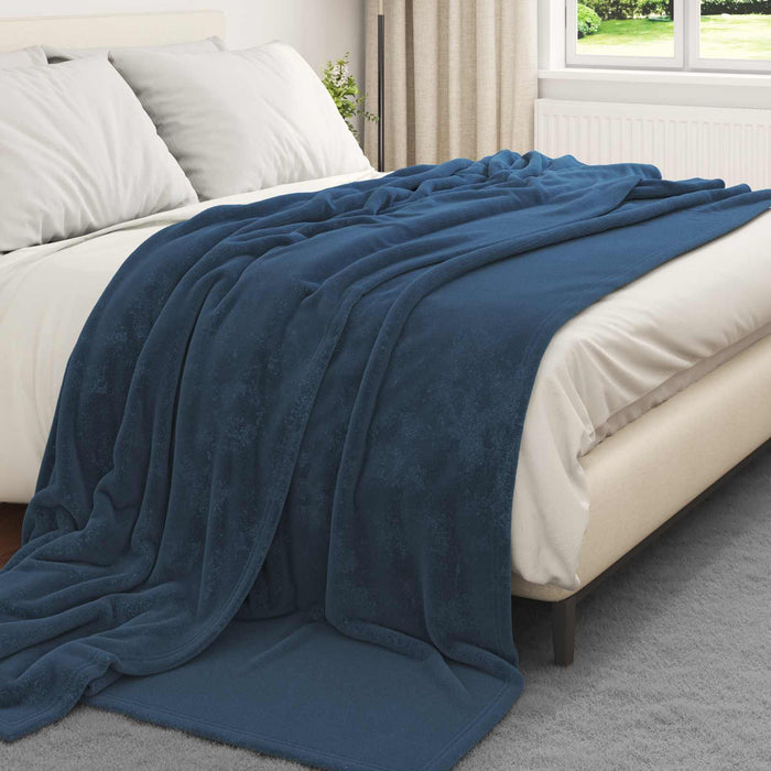 Pături de aruncat 6 pcs Albastru marin 220 x 240 cm Molton - WALTI WALTI