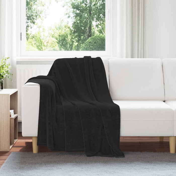 Pături de aruncat 6 pcs Negru 130 x 150 cm Molton - WALTI WALTI