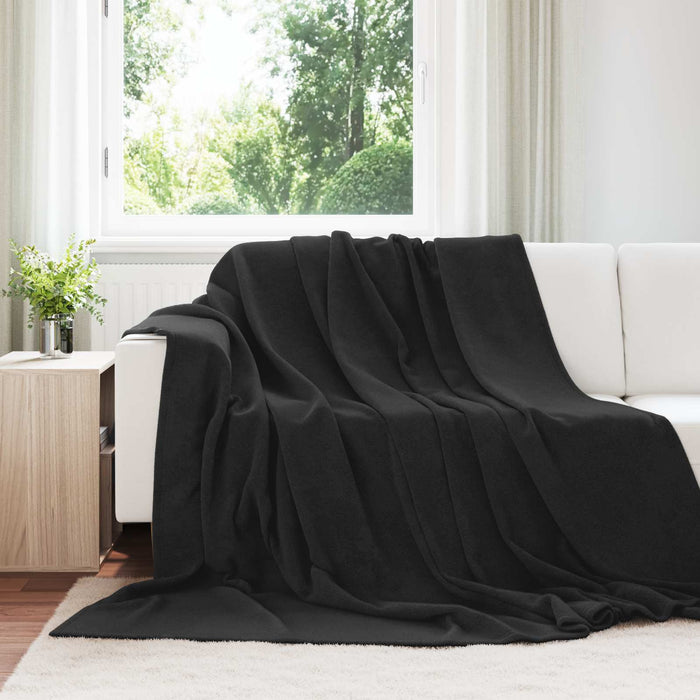 Pături de aruncat 6 pcs Negru 220 x 240 cm Molton - WALTI WALTI