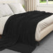 Pături de aruncat 6 pcs Negru 220 x 240 cm Molton - WALTI WALTI