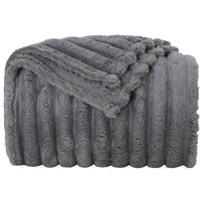 Pătura de aruncat Gri închis 200 x 150 cm Molton - WALTI WALTI
