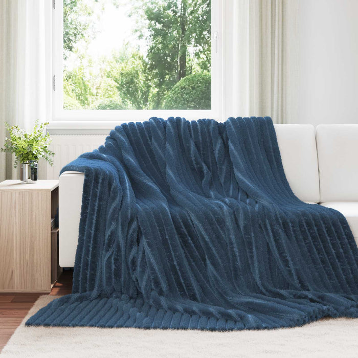 Pătura de aruncat Albastru marin 240 x 220 cm Molton - WALTI WALTI