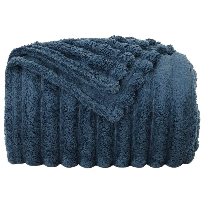 Pătura de aruncat Albastru marin 270 x 240 cm Molton - WALTI WALTI