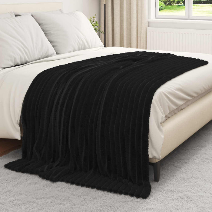 Pătura de aruncat Negru 200 x 150 cm Molton - WALTI WALTI