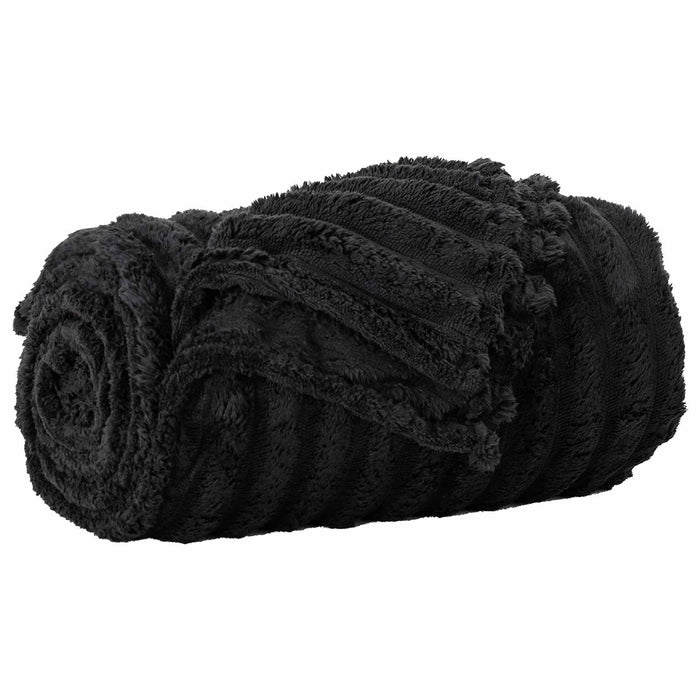 Pătura de aruncat Negru 200 x 150 cm Molton - WALTI WALTI