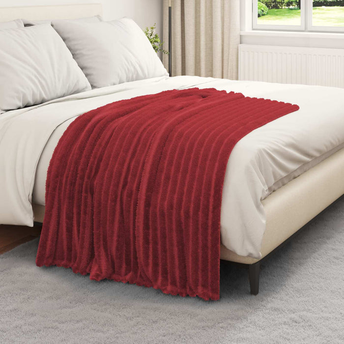 Pătura de aruncat Roșu Bordeaux 150 x 130 cm Molton - WALTI WALTI