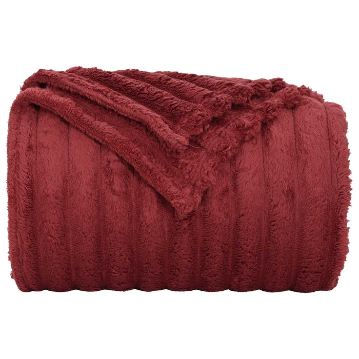 Pătura de aruncat Roșu Bordeaux 150 x 130 cm Molton - WALTI WALTI