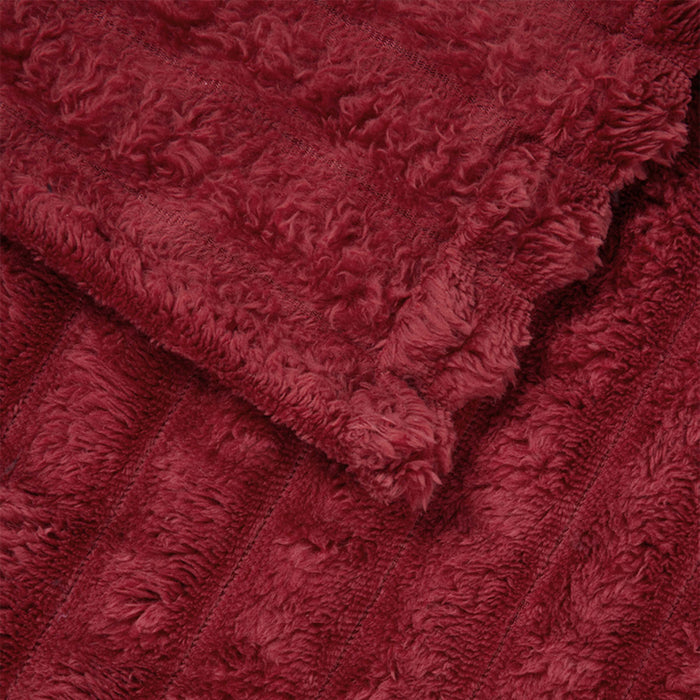 Pătura de aruncat Roșu Bordeaux 240 x 220 cm Molton - WALTI WALTI