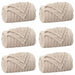 Pături de aruncat 6 pcs Bej 150 x 130 cm Molton - WALTI WALTI