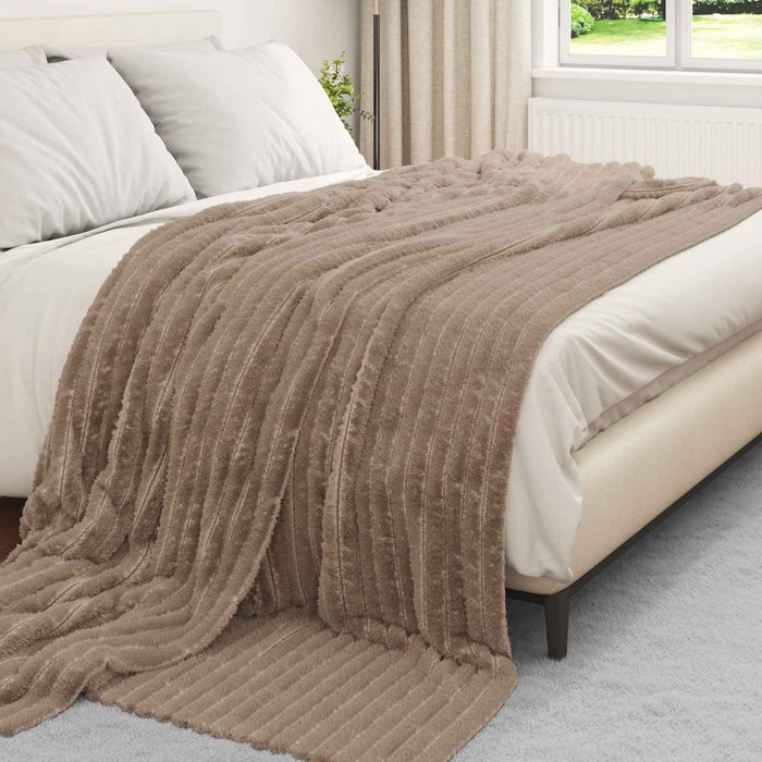 Pături de aruncat 6 pcs Culoare Cămilă 240 x 220 cm Molton - WALTI WALTI