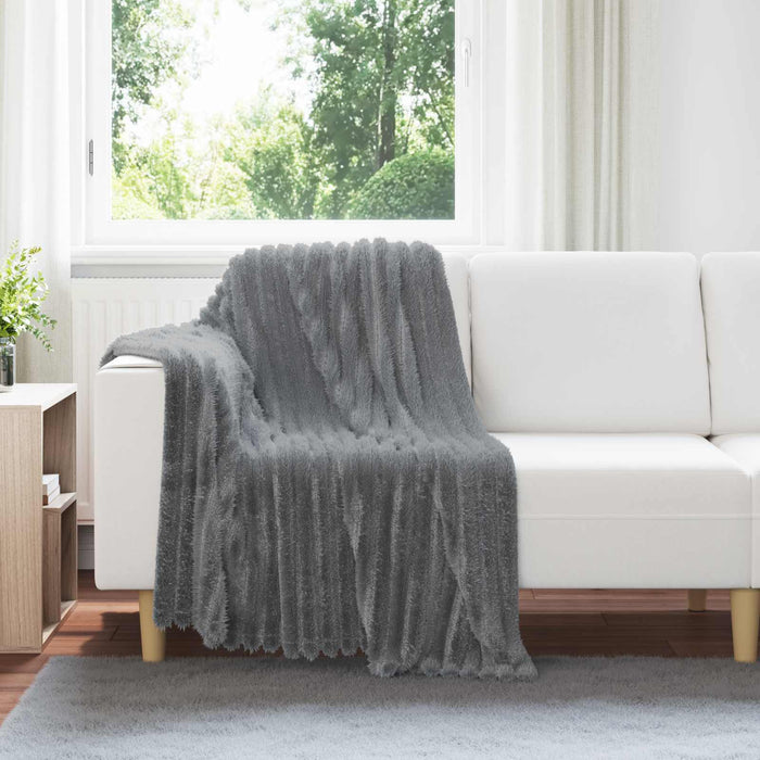 Pături de aruncat 6 pcs Gri închis 150 x 130 cm Molton - WALTI WALTI