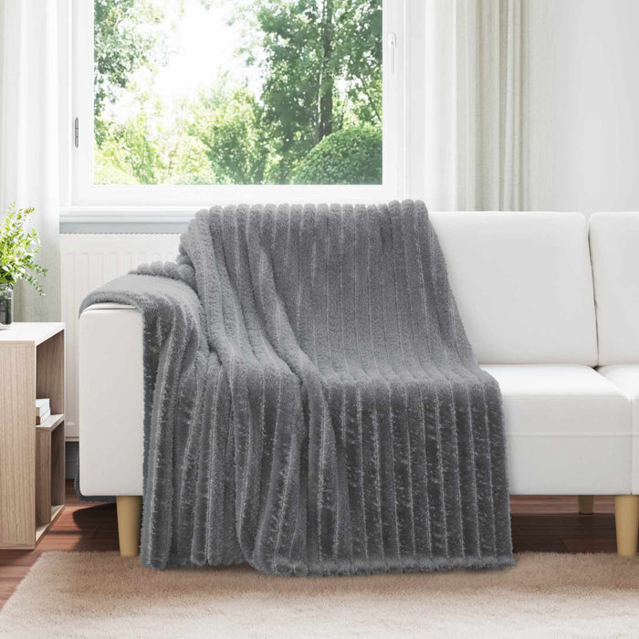 Pături de aruncat 6 pcs Gri închis 200 x 150 cm Molton - WALTI WALTI