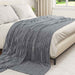Pături de aruncat 6 pcs Gri închis 240 x 220 cm Molton - WALTI WALTI