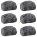Pături de aruncat 6 pcs Gri închis 270 x 240 cm Molton - WALTI WALTI