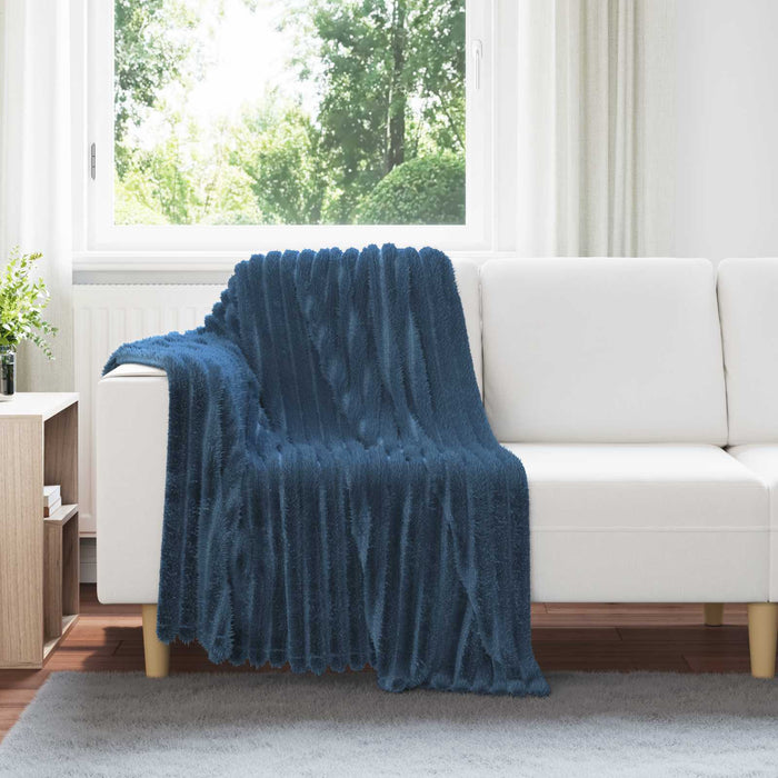 Pături de aruncat 6 pcs Albastru marin 150 x 130 cm Molton - WALTI WALTI