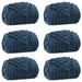 Pături de aruncat 6 pcs Albastru marin 150 x 130 cm Molton - WALTI WALTI