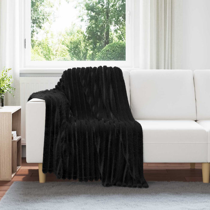 Pături de aruncat 6 pcs Negru 150 x 130 cm Molton - WALTI WALTI