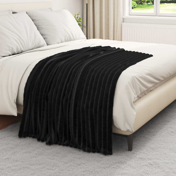 Pături de aruncat 6 pcs Negru 150 x 130 cm Molton - WALTI WALTI