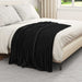 Pături de aruncat 6 pcs Negru 150 x 130 cm Molton - WALTI WALTI