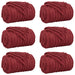 Pături de aruncat 6 pcs Roșu Bordeaux 150 x 130 cm Molton - WALTI WALTI