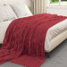 Pături de aruncat 6 pcs Roșu Bordeaux 240 x 220 cm Molton - WALTI WALTI