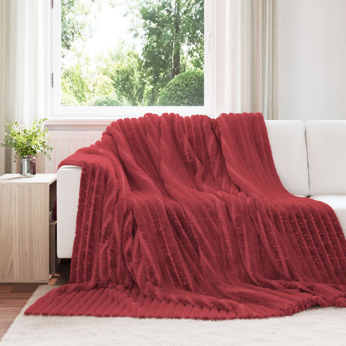 Pături de aruncat 6 pcs Roșu Bordeaux 270 x 240 cm Molton - WALTI WALTI