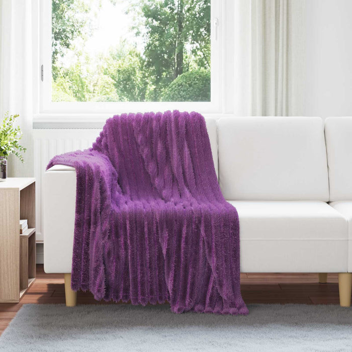 Pături de aruncat 6 pcs Violet 150 x 130 cm Molton - WALTI WALTI