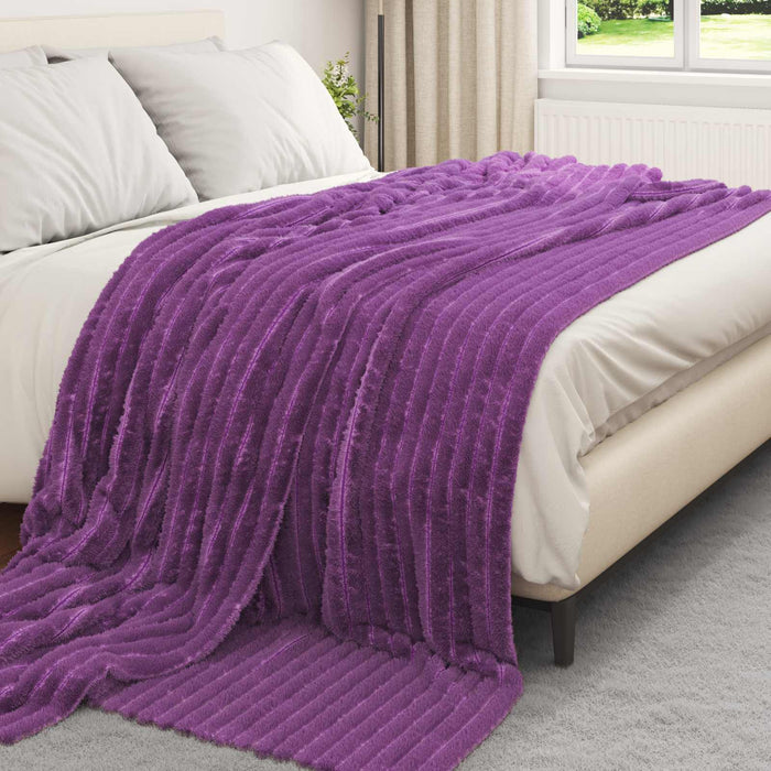 Pături de aruncat 6 pcs Violet 270 x 240 cm Molton - WALTI WALTI