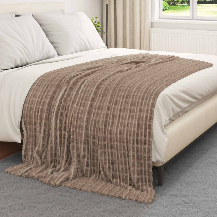 Pătura de aruncat Culoare Cămilă 200 x 150 cm Molton - WALTI WALTI