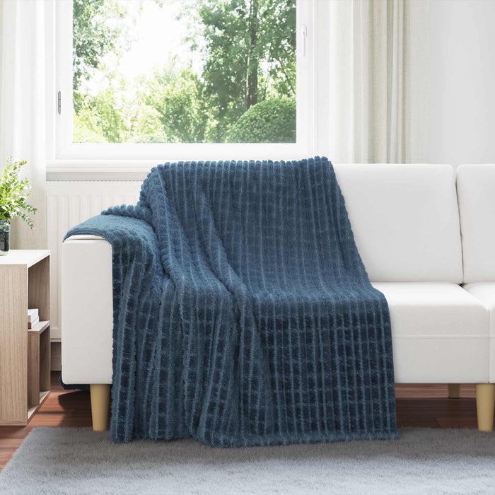 Pătura de aruncat Albastru marin 200 x 150 cm Molton - WALTI WALTI