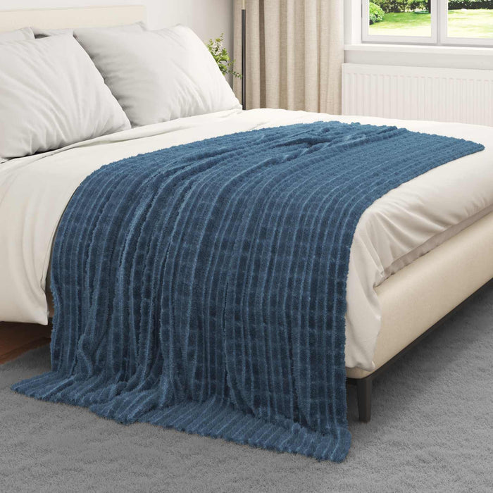 Pătura de aruncat Albastru marin 200 x 150 cm Molton - WALTI WALTI