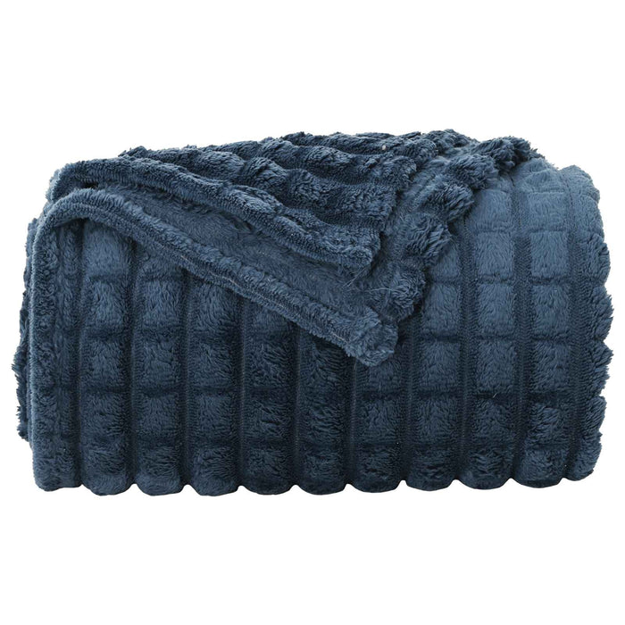 Pătura de aruncat Albastru marin 200 x 150 cm Molton - WALTI WALTI