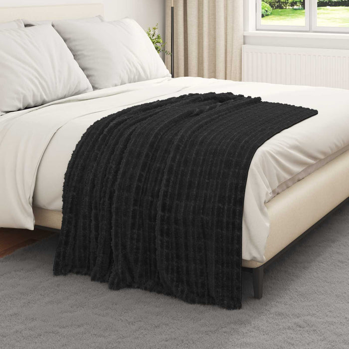 Pătura de aruncat Negru 150 x 130 cm Molton - WALTI WALTI
