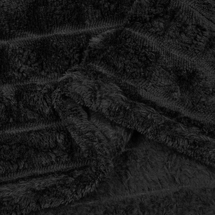 Pătura de aruncat Negru 200 x 150 cm Molton - WALTI WALTI
