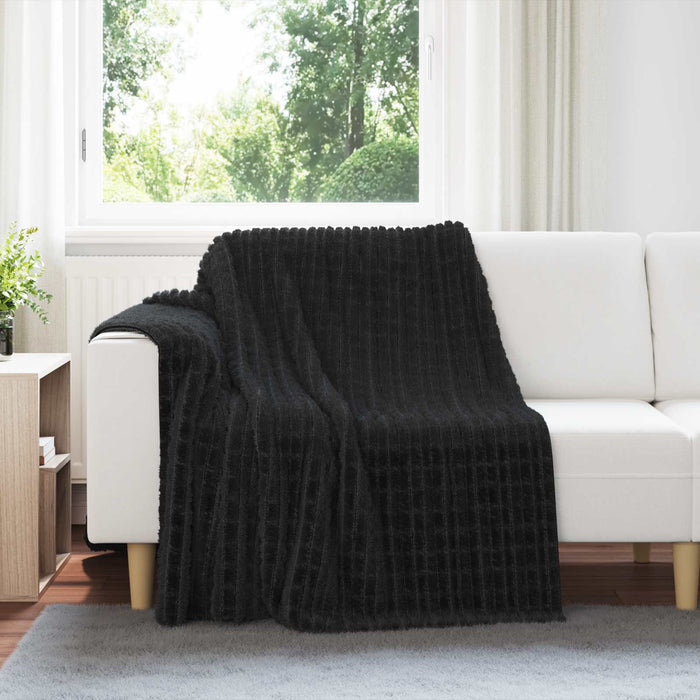 Pătura de aruncat Negru 200 x 150 cm Molton - WALTI WALTI