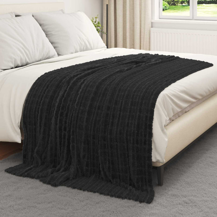 Pătura de aruncat Negru 200 x 150 cm Molton - WALTI WALTI