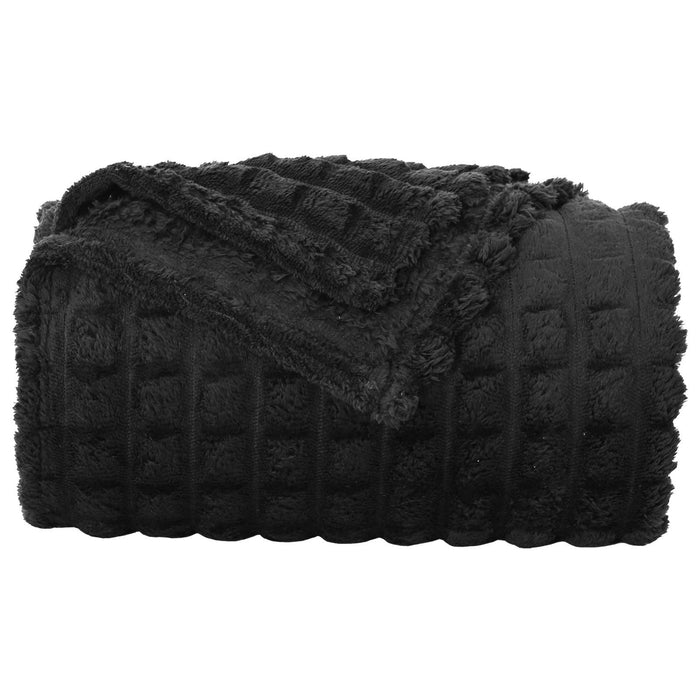 Pătura de aruncat Negru 200 x 150 cm Molton - WALTI WALTI